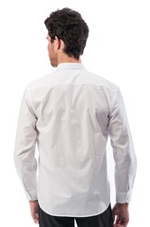 Myform 1106 Erkek Uzun Kol Beyaz Klasik Gömlek - 3
