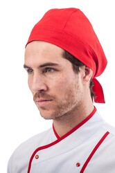 Myform 11112 Aşçı Bandanası Arkadan Bağlamalı Kırmızı - Myform İş Kıyafetleri