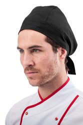 Myform 11112 Aşçı Bandanası Arkadan Bağlamalı Siyah - Myform İş Kıyafetleri