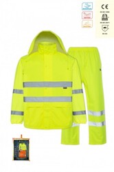 MyForm 16101 OLYMPUS Yüksek Görünürlüklü Yağmurluk Takımı Sarı - Myform İş Kıyafetleri