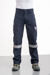 MyForm 2106 Palmira Teknik İş Pantolonu Lacivert Gri - Myform İş Kıyafetleri