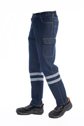 MyForm 2136 Sona Denim Kot İş Pantolonu Mavi - 2