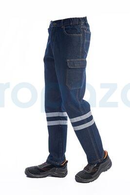 MyForm 2136 Sona Denim Kot İş Pantolonu Mavi - 2