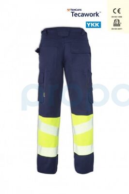 MyForm 2155 OLYMPUS Çok Cepli İş Pantolonu Lacivert Sarı - 2