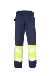 MyForm 2155 OLYMPUS Çok Cepli İş Pantolonu Lacivert Sarı - 3
