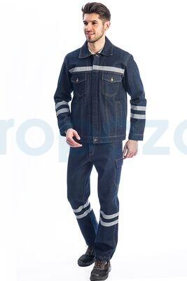 MyForm 3109 Sona Denim Kot İş Montu Siyah - 2