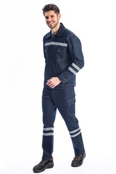 MyForm 3109 Sona Denim Kot İş Montu Siyah - 3