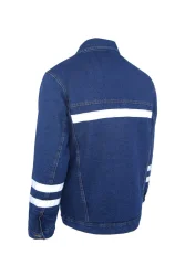 Myform 3110 Sona Denim Kot Kapitoneli İş Montu Mavi - 3