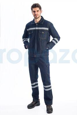 Myform 3110 Sona Denim Kot Kapitoneli İş Montu