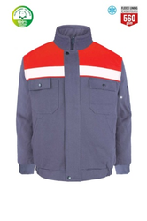 Myform 3117 Reflektörlü Winto Mont Gri Kırmızı - Myform İş Kıyafetleri