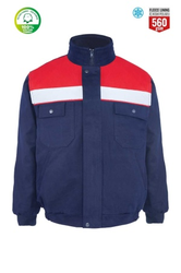 Myform 3117 Reflektörlü Winto Mont Lacivert Kırmızı - Myform İş Kıyafetleri