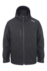 Myform 3130 Discover Kapüşonlu Softshell Mont Siyah - Myform İş Kıyafetleri
