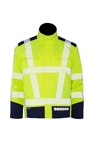 Myform 42010 Armor Aleve Dayanıklı Antistatik Multi Koruma Ceket Sarı Lacivert - 1