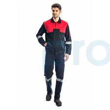 MyForm 5121 Olimpia Takım İş Kıyafeti Lacivert Kırmızı - 4