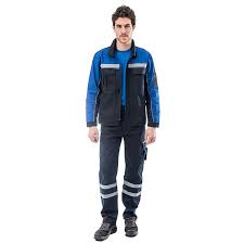 MyForm 5121 Olimpia Takım İş Kıyafeti Lacivert Saks Mavi - Myform İş Kıyafetleri