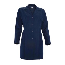MyForm 6105 Cepli ve Kuşaklı Bayan İş Önlüğü Lacivert - Myform İş Kıyafetleri