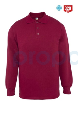 MyForm 8115 Comfort Polo Yaka Sweatshirt 3 İplik Bordo - 1