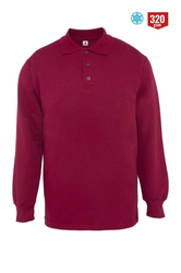MyForm 8115 Comfort Polo Yaka Sweatshirt 3 İplik Bordo - Myform İş Kıyafetleri