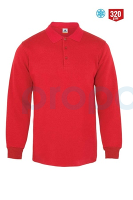 MyForm 8115 Comfort Polo Yaka Sweatshirt 3 İplik Kırmızı - 1