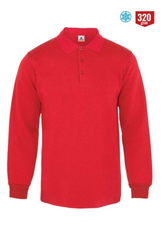 MyForm 8115 Comfort Polo Yaka Sweatshirt 3 İplik Kırmızı - Myform İş Kıyafetleri