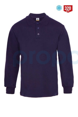 MyForm 8115 Comfort Polo Yaka Sweatshirt 3 İplik Lacivert - 1
