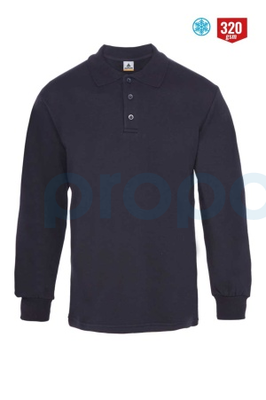 MyForm 8115 Comfort Polo Yaka Sweatshirt 3 İplik Siyah - 1