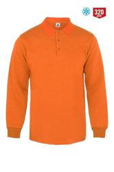 MyForm 8115 Comfort Polo Yaka Sweatshirt 3 İplik Turuncu - Myform İş Kıyafetleri
