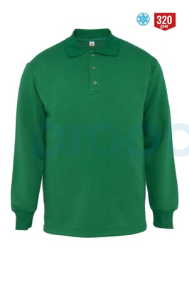 MyForm 8115 Comfort Polo Yaka Sweatshirt 3 İplik Yeşil - 1