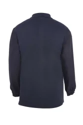 MYFORM 8117 Destekli Polo Yaka Sweatshirt Siyah - 2