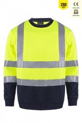 MyForm 8142 OLYMPUS Yüksek Görünürlüklü Sweatshirt Sarı - Myform İş Kıyafetleri