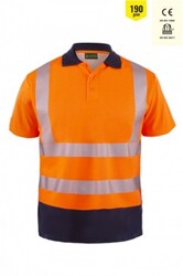 MyForm 8146 OLYMPUS Yüksek Görünürlüklü Polo Yaka Tshirt Turuncu - Myform İş Kıyafetleri