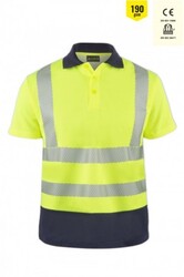 MyForm 8146 OLYMPUS Yüksek Görünürlüklü Polo Yaka Tshirt Sarı - Myform İş Kıyafetleri