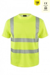 MyForm 8147 OLYMPUS Yüksek Görünürlüklü Tshirt Sarı - Myform İş Kıyafetleri
