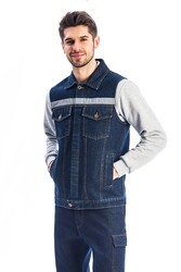 MyForm 9130 Fermuarlı Robb Denim Yelek - 2