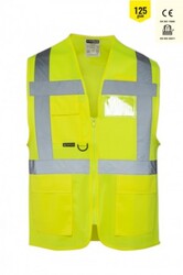 MyForm 9146 OLYMPUS Yüksek Görünürlüklü İkaz Yeleği Sarı - Myform İş Kıyafetleri