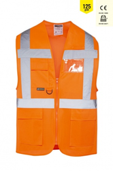 MyForm 9146 OLYMPUS Yüksek Görünürlüklü İkaz Yeleği Turuncu - Myform İş Kıyafetleri