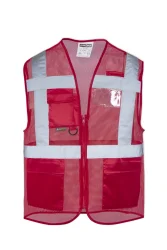 MyForm 9148 OLYMPUS Yüksek Görünürlüklü İkaz Yeleği Kırmızı - 2