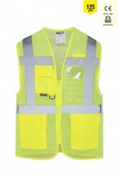 MyForm 9148 OLYMPUS Yüksek Görünürlüklü İkaz Yeleği Sarı - Myform İş Kıyafetleri