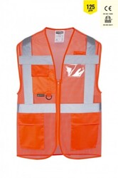 MyForm 9148 OLYMPUS Yüksek Görünürlüklü İkaz Yeleği Turuncu - Myform İş Kıyafetleri
