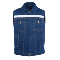 MyForm Sona Denim 9128 Kot İş Yeleği Mavi - 1