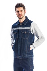 MyForm Sona Denim 9128 Kot İş Yeleği Siyah - 1