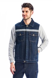 MyForm Sona Denim 9128 Kot İş Yeleği Siyah - 3