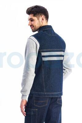 MyForm Sona Denim 9128 Kot İş Yeleği Siyah - 5