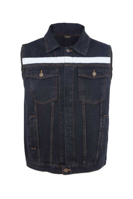 MyForm Sona Denim 9128 Kot İş Yeleği Siyah - 1