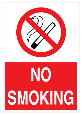 No Smoking İş Güvenliği Levhası - Tabelası - 1