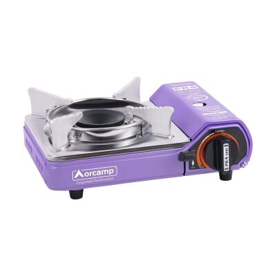 Orcamp CK-506 Mini Tekli Portatif Ocak Gaz Stop Emniyetli - Mor - 3