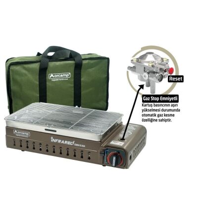Orcamp CK-507 Dumansız Infrared Izgara ve Ocak Bej - 4