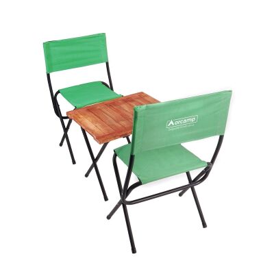 Orcamp OUT-2080 Ahsap Kamp Tabureli Masa Seti 55X42 - 7