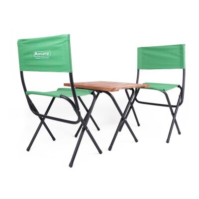 Orcamp OUT-2080 Ahsap Kamp Tabureli Masa Seti 55X42 - 1