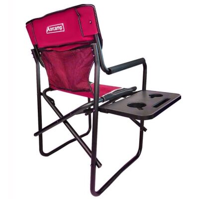 Orcamp OUT-2250 Katlanabilir Lüks Sandalye Yan Sehpalı Kırmızı - 2